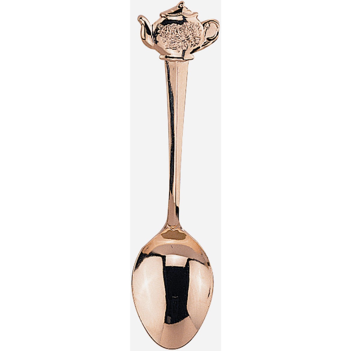 Fino 4.5 In. Gold-Plated Stainless Steel Teapot Design Demi Spoon