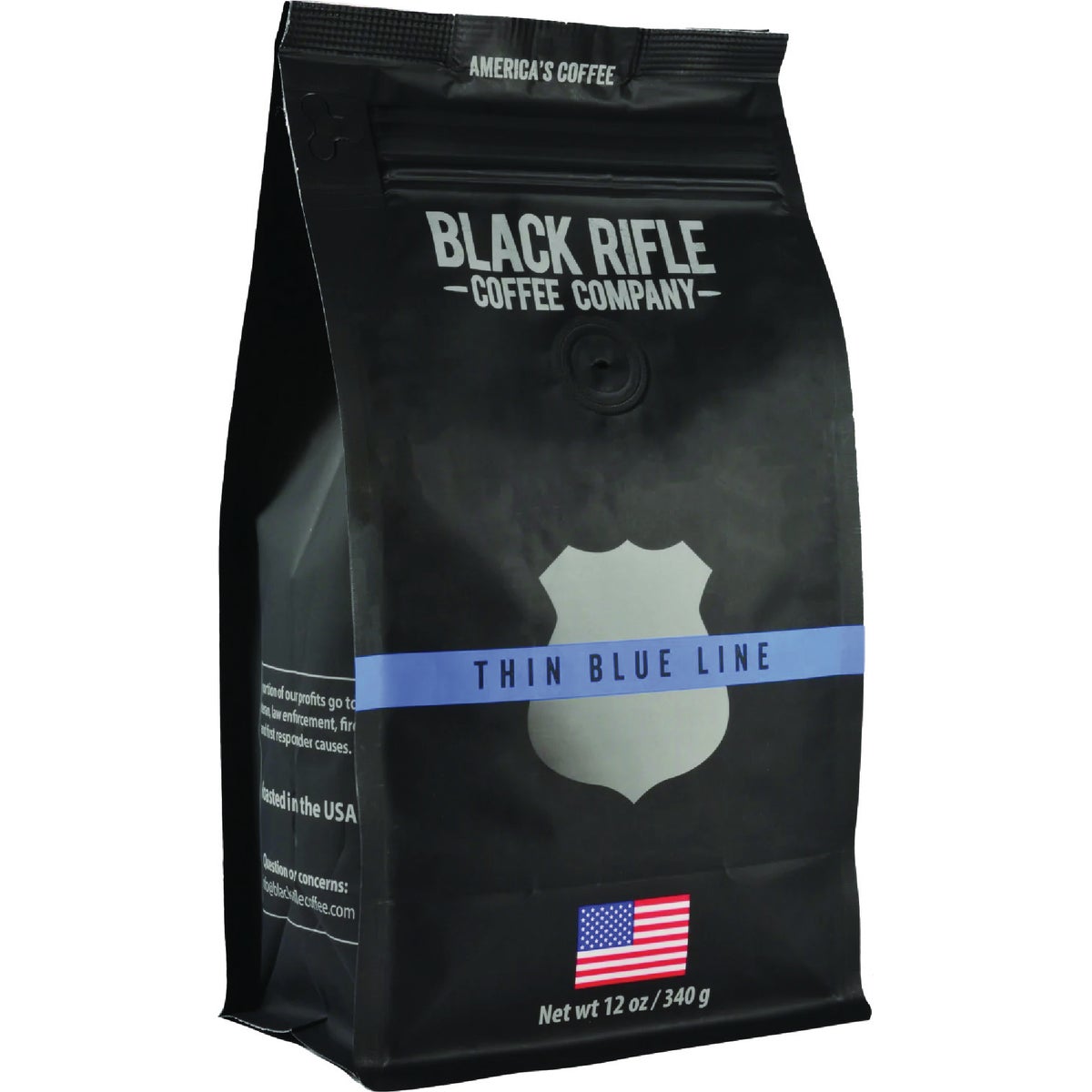 Black Rifle Coffee Company Thin Blue Line Medium Roast Whole Bean Coffee, 12 Oz.