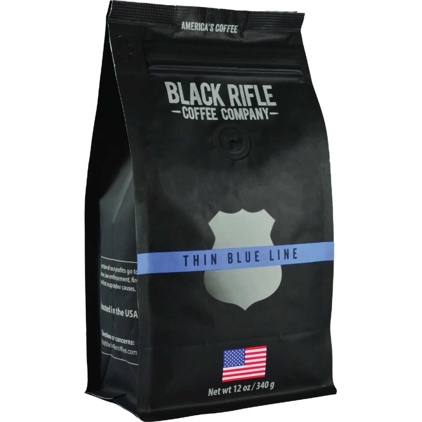 Black Rifle Coffee Company Thin Blue Line Medium Roast Whole Bean Coffee, 12 Oz. Image 1