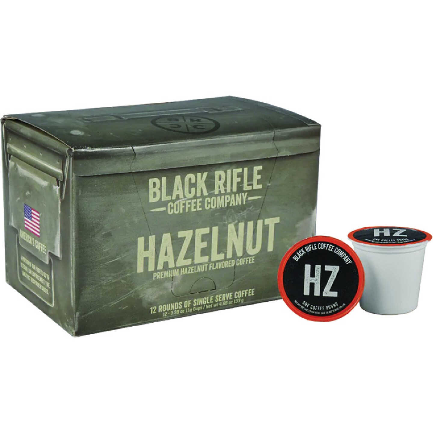 Black Rifle Coffee Company Hazelnut Roast Coffee Rounds (12-Pack) Image 1