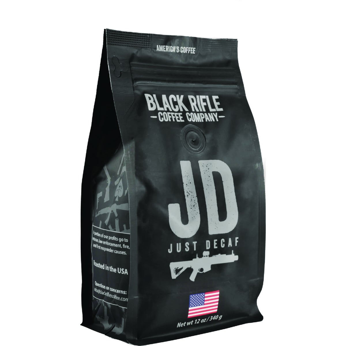 Black Rifle Coffee Company Just Decaf Medium Roast Whole Bean Coffee, 12 Oz.