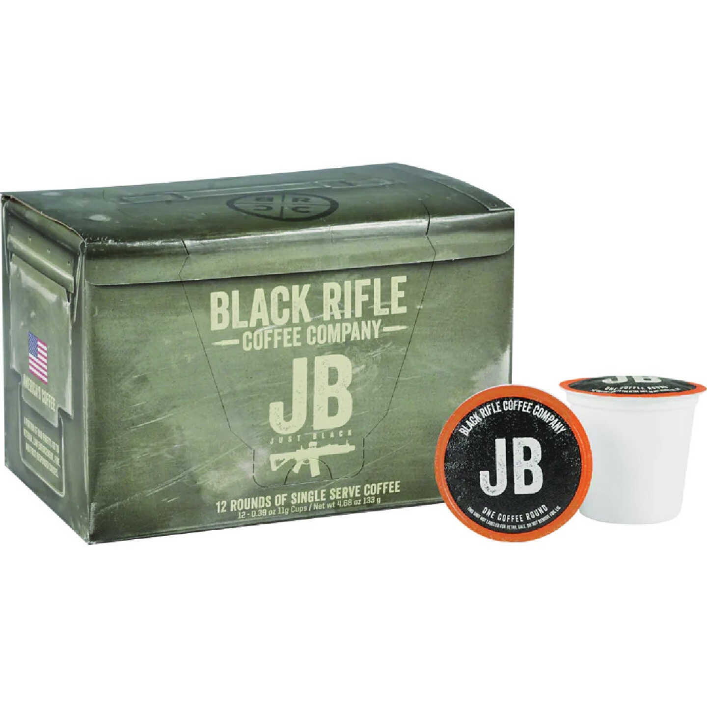 Black Rifle Coffee Company Just Black Medium Roast Coffee Rounds (12-Pack) Image 1