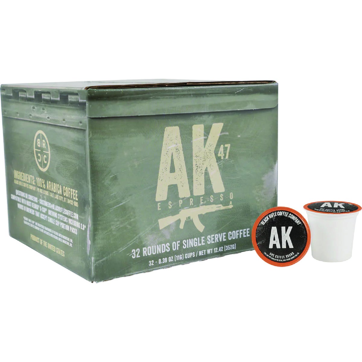 Black Rifle Coffee Company AK-47 Espresso Blend Coffee Rounds (32-Pack)