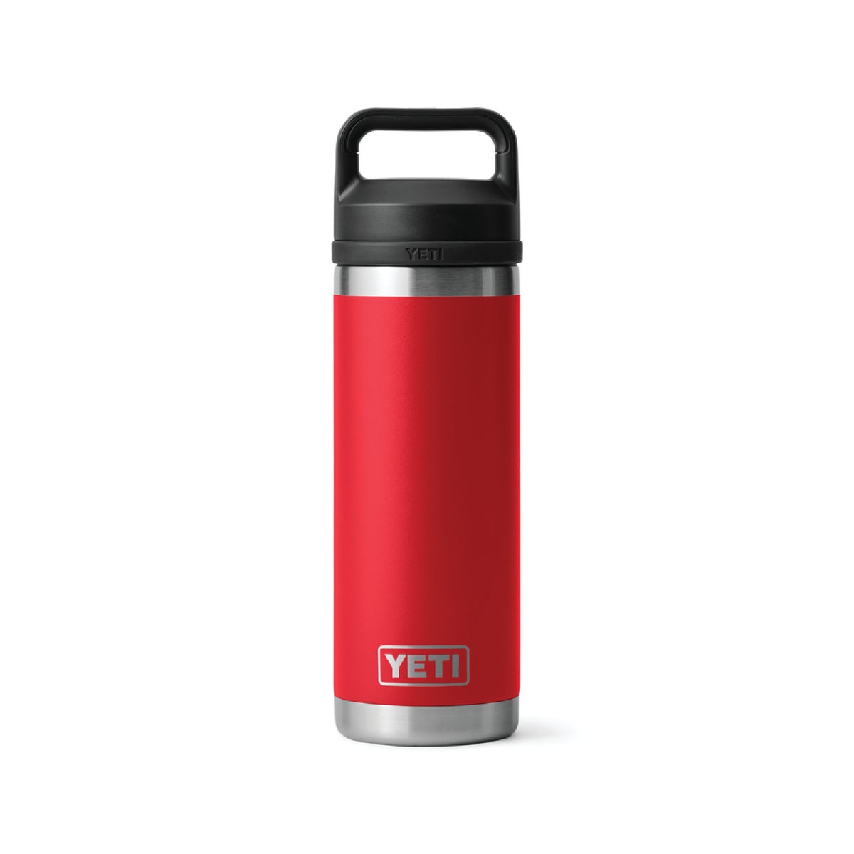 YETI Rambler 18 Oz. Stainless Steel Insulated Vacuum Bottle with Chug Cap, Rescue Red