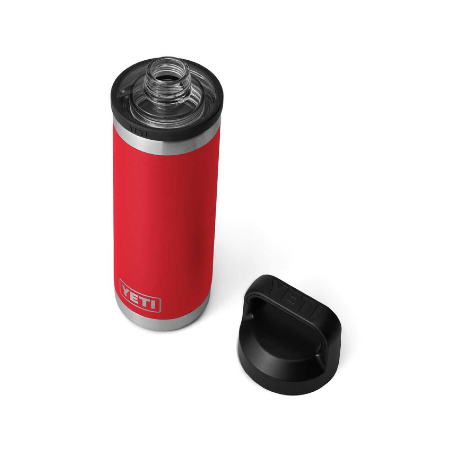 YETI Rambler 18 Oz. Stainless Steel Insulated Vacuum Bottle with Chug Cap, Rescue Red Image 4