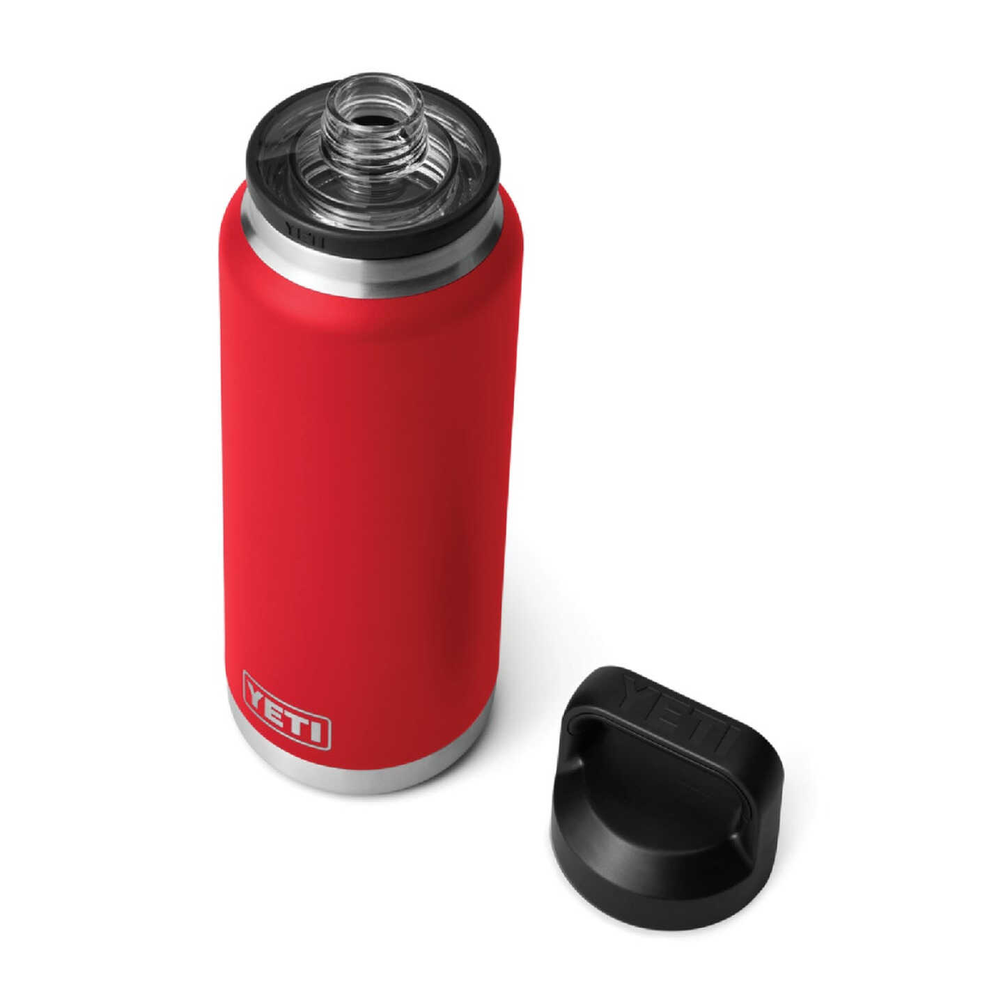 YETI Rambler 36 Oz. Stainless Steel Insulated Vacuum Bottle with Chug Cap, Rescue Red Image 4