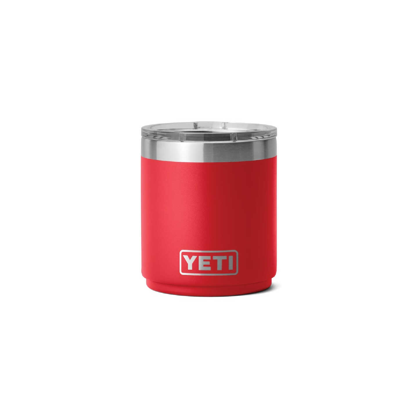 YETI Rambler 10 Oz. Stackable Lowball Insulated Tumbler with MagSlider Lid, Rescue Red Image 1