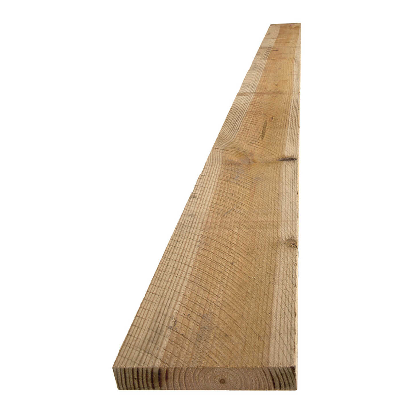 1 In. x 8 In. x 16 Ft. Marine Grade Rough Treated Lumber Image 1