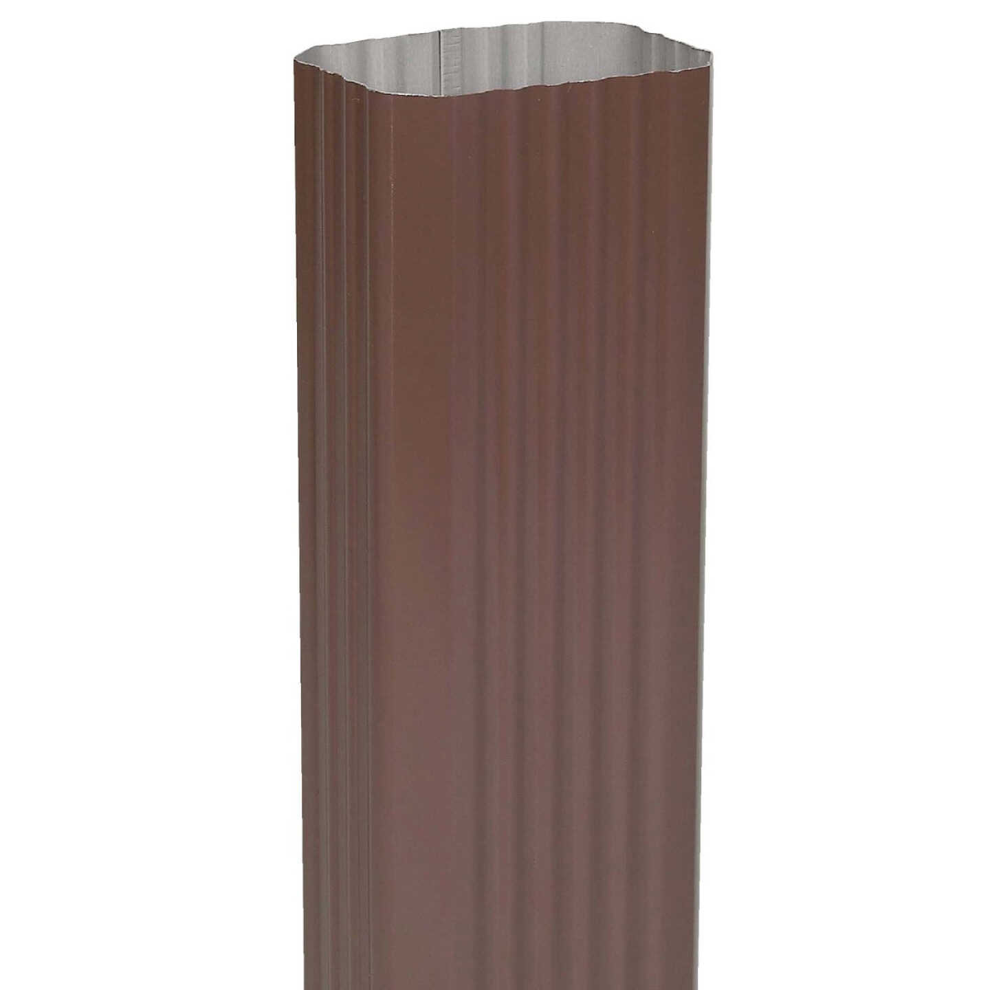 Spectra Metals 3 In. x 4 In. Brown Aluminum Downspout Image 1