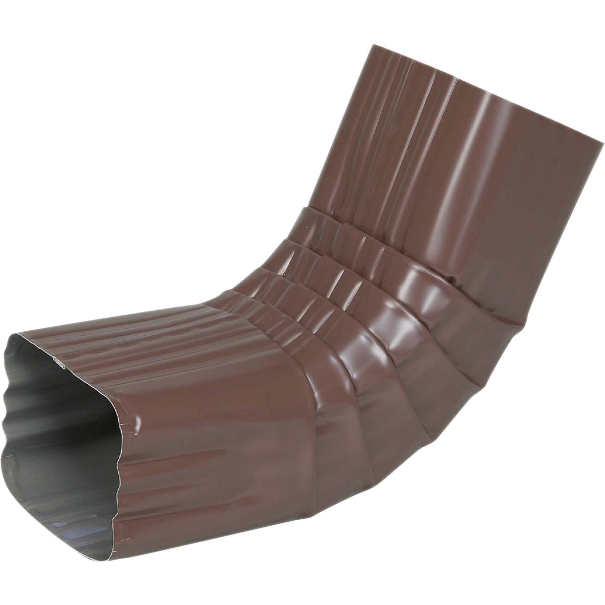 Spectra Metals 3 x 4 In. Aluminum Brown Front Downspout Elbow Image 1
