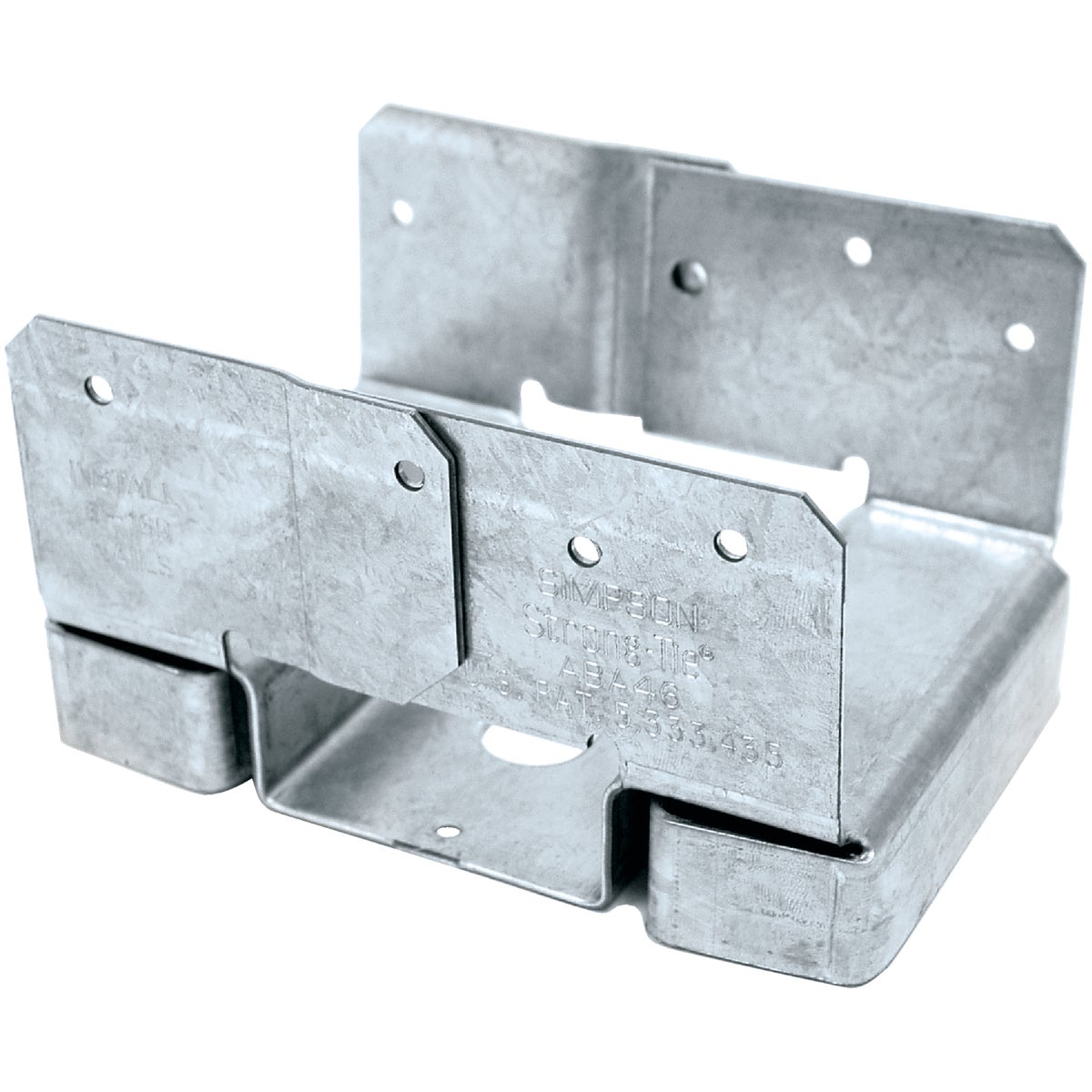 ABA ZMAX Galvanized Adjustable Standoff Post Base for 4x6 Rough