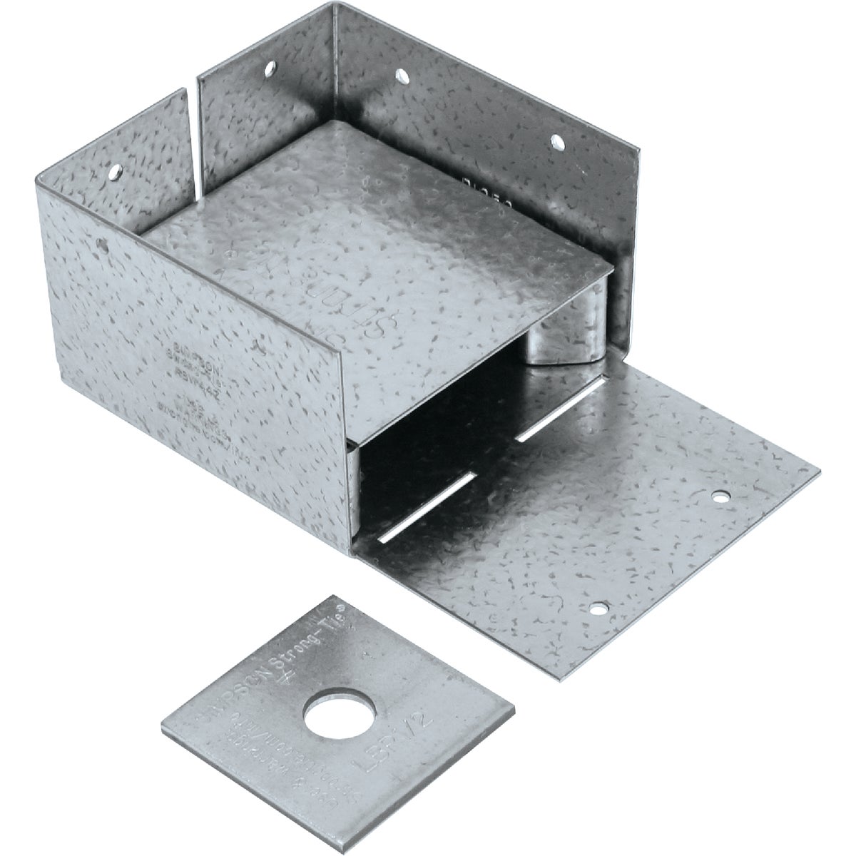 ABW ZMAX Galvanized Adjustable Standoff Post Base for 4x4