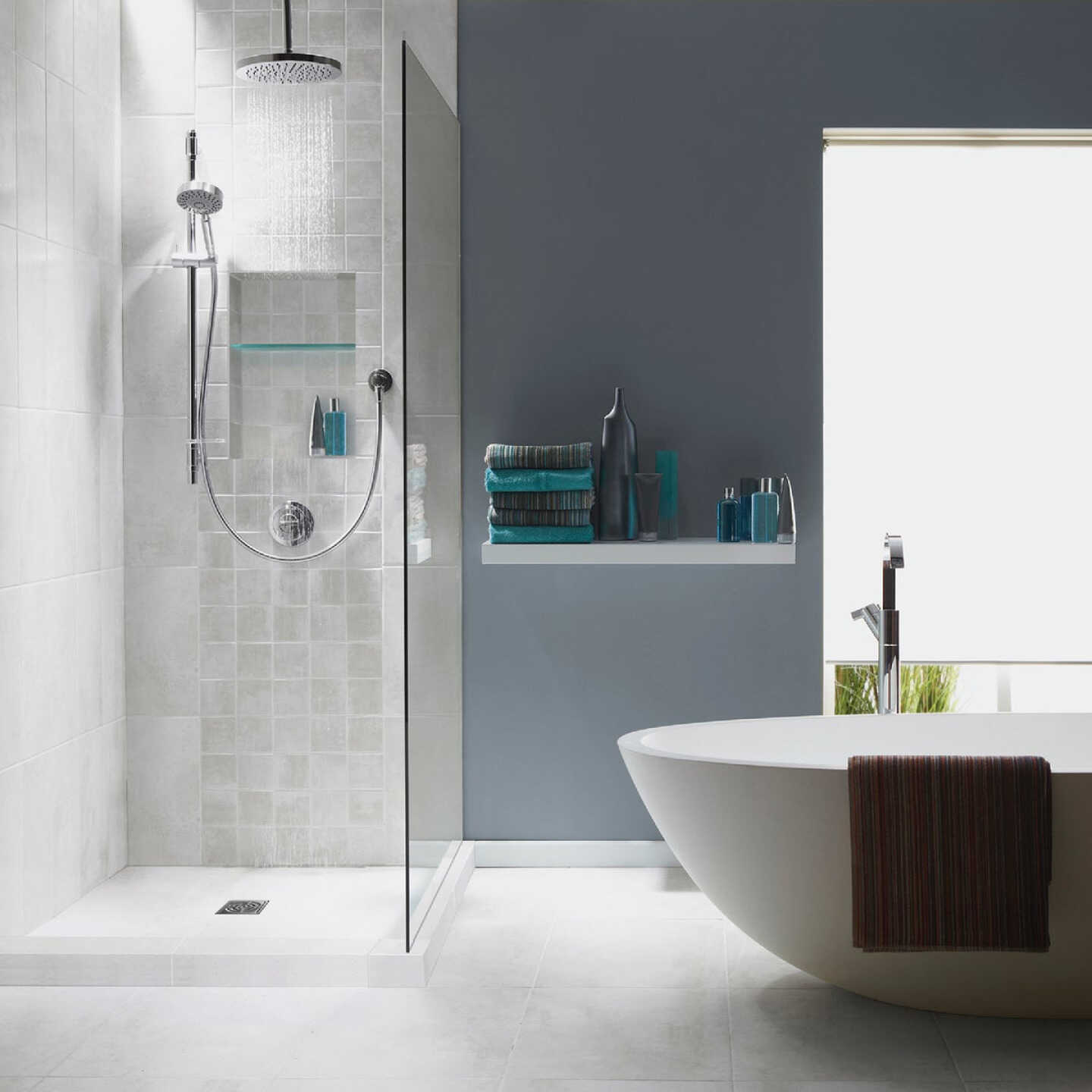 M-D Building Products PROVA 48 In. x 48 In. Center Drain Shower Kit Image 2