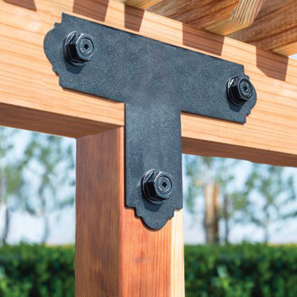 Simpson Strong-Tie Outdoor Accents Mission Collection ZMAX 4X4 Black T Strap Image 2