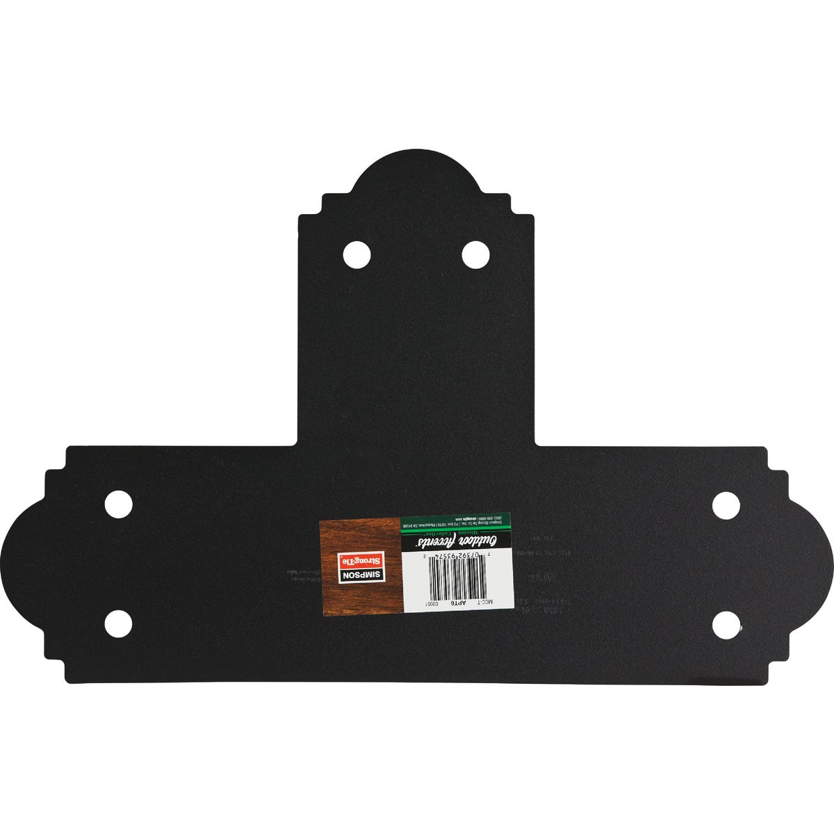 Simpson Strong-Tie Outdoor Accents Mission Collection ZMAX 6X6 Black T Strap Image 2