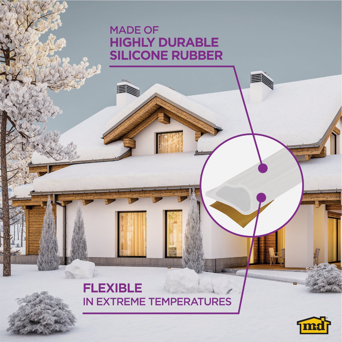 M-D Building Products 20 Ft. White Silicone Gasket Seal for Doors and Windows Image 5