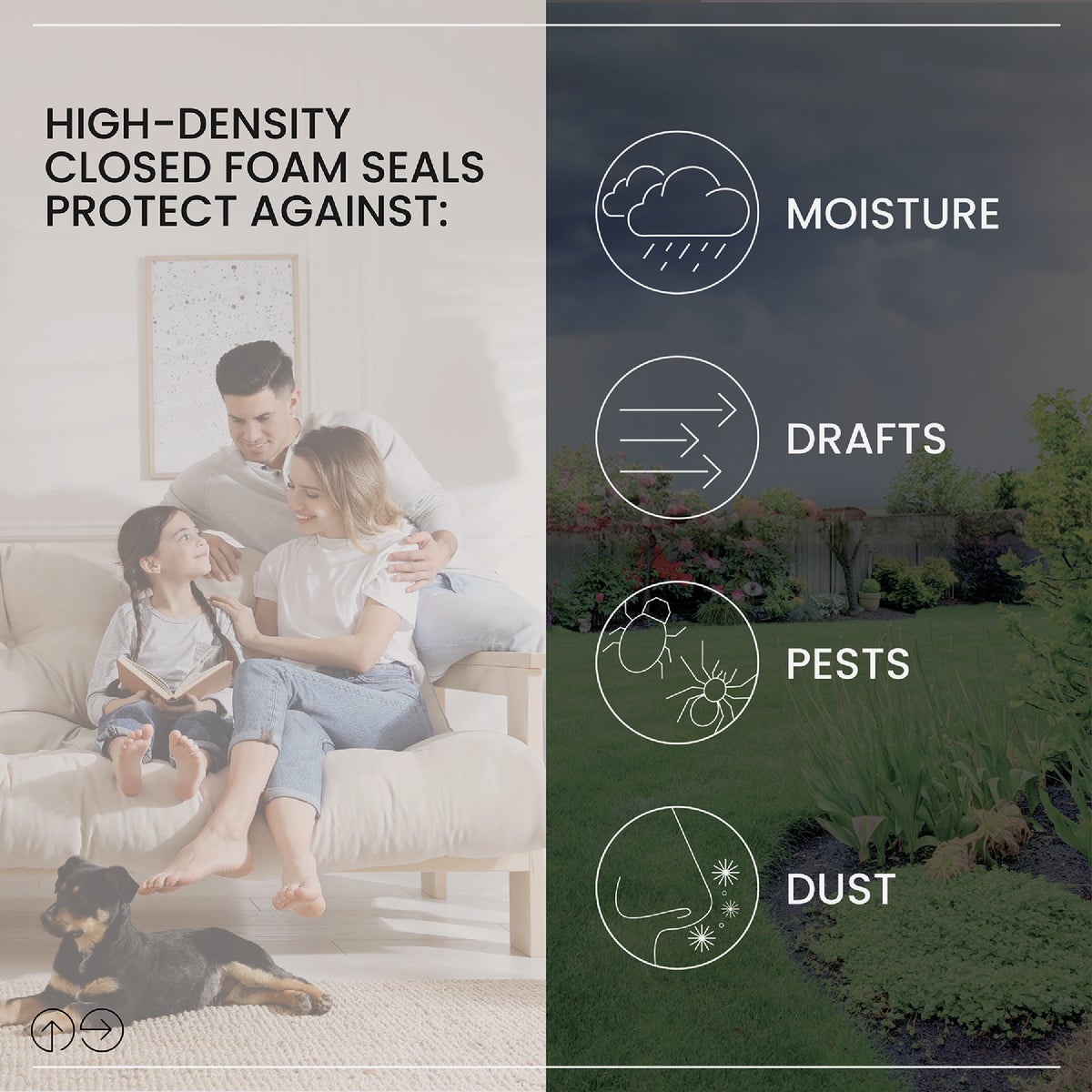 M-D Building Products 96 In. Brown Vinyl-coated Foam Top and Sides Door Seal, 50 Pk. Image 3