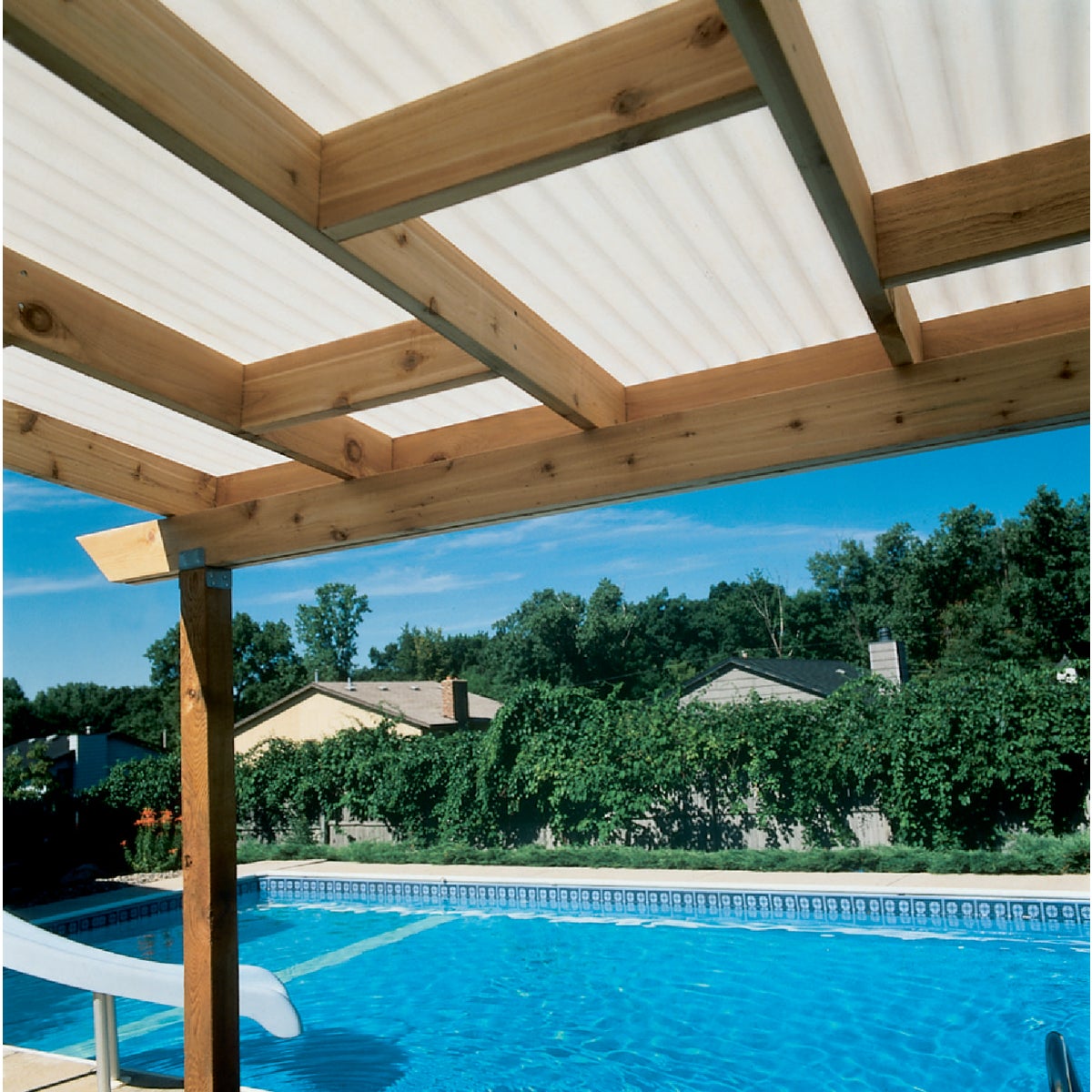 Sequentia WeatherGlaze 26 In. x 12 Ft. White Fiberglass Corrugated Panels Image 2