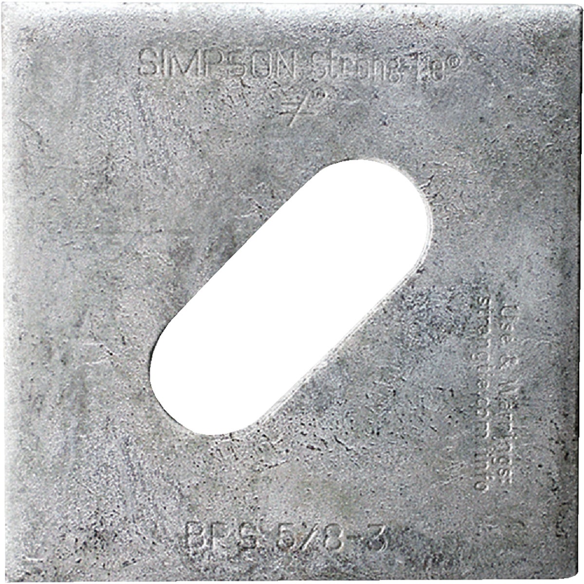 Simpson Strong Tie 5/8 In. x 3 In. Hot Dipped Galvanized Slotted Steel Bearing Plate