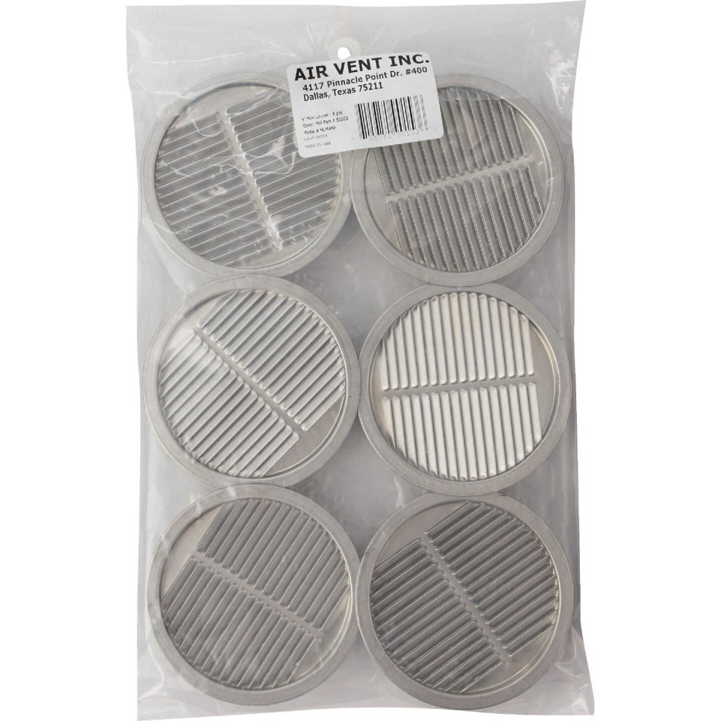 AirVent 4 In. Aluminum Mini Louver Soffit Vent (6 Count) Image 3