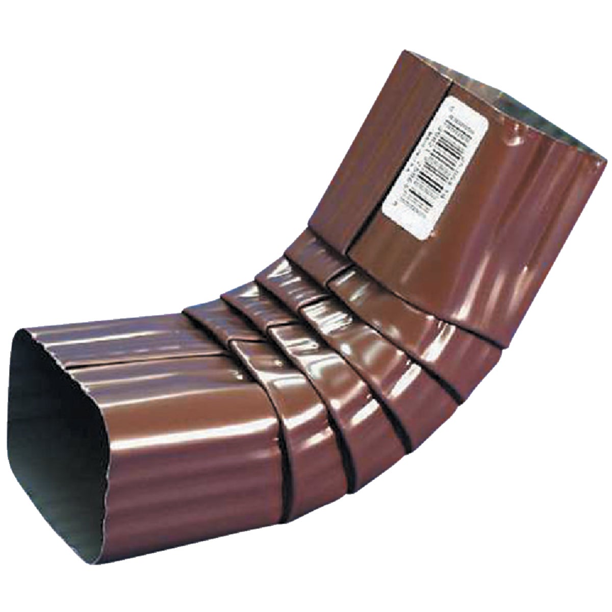 Spectra Metals 2 x 3 In. Aluminum Brown Front Downspout Elbow Image 1