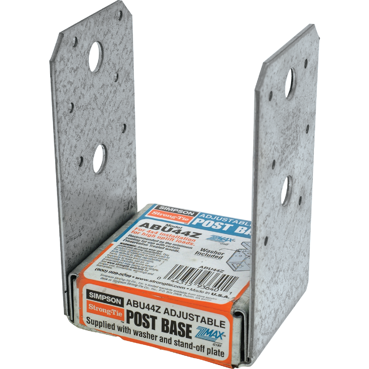 Simpson Strong-Tie ZMAX 4 In. x 4 In. 12 ga Post Base