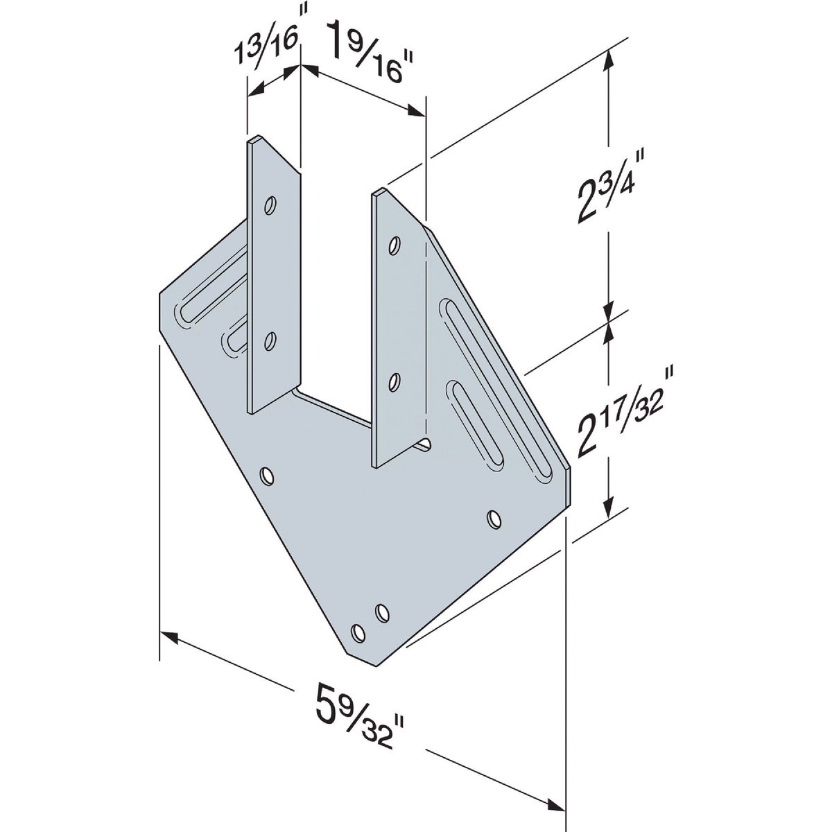 H1A 18-Gauge Galvanized Hurricane Tie Image 2
