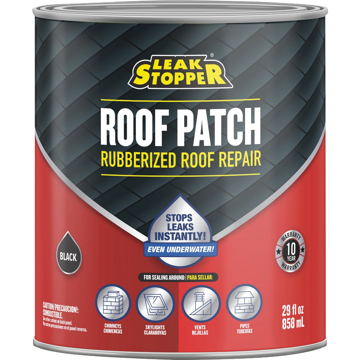 Black Jack Leak Stopper 1 Qt. Rubberized Roof Patch Image 1