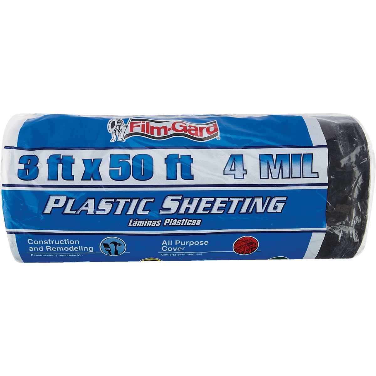 Film-Gard 3 Ft. X 50 Ft. Black 4 Mil. Poly Film Sheeting Image 2