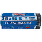 Film-Gard 3 Ft. X 50 Ft. Black 4 Mil. Poly Film Sheeting Image 2