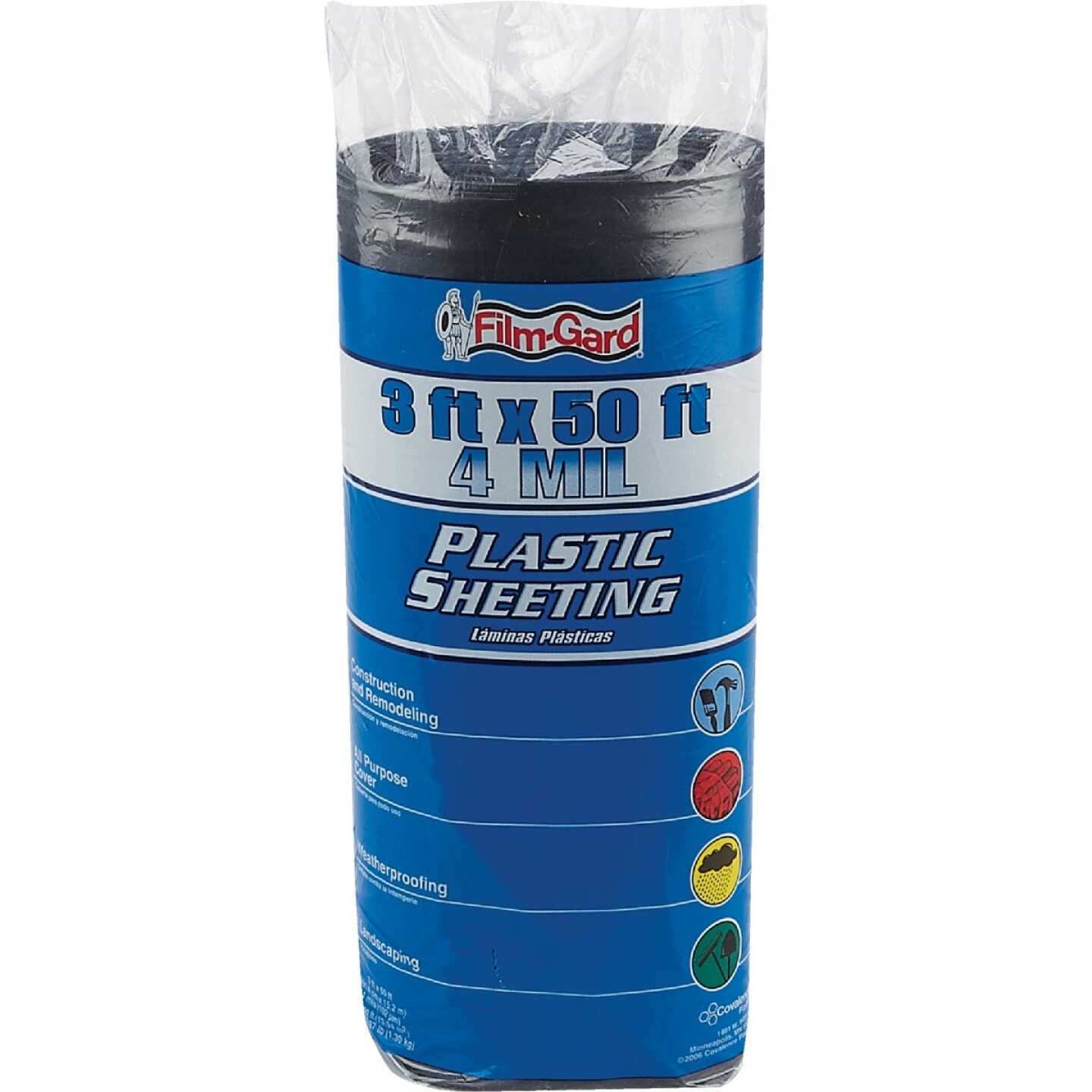 Film-Gard 3 Ft. X 50 Ft. Black 4 Mil. Poly Film Sheeting Image 4