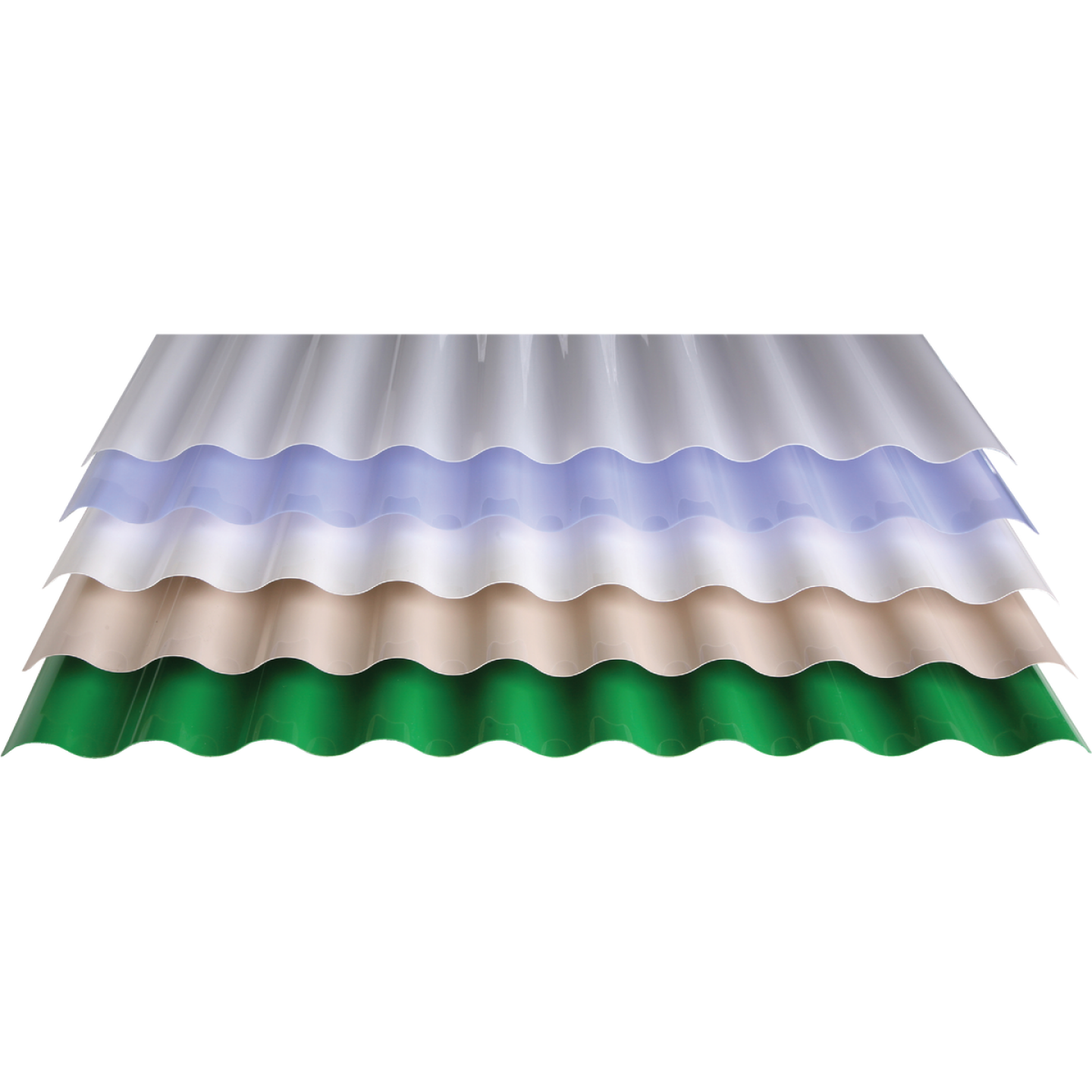 Tuftex Seacoaster 26 In. x 8 Ft. Opaque White Round Wave Vinyl Corrugated Panels Image 2