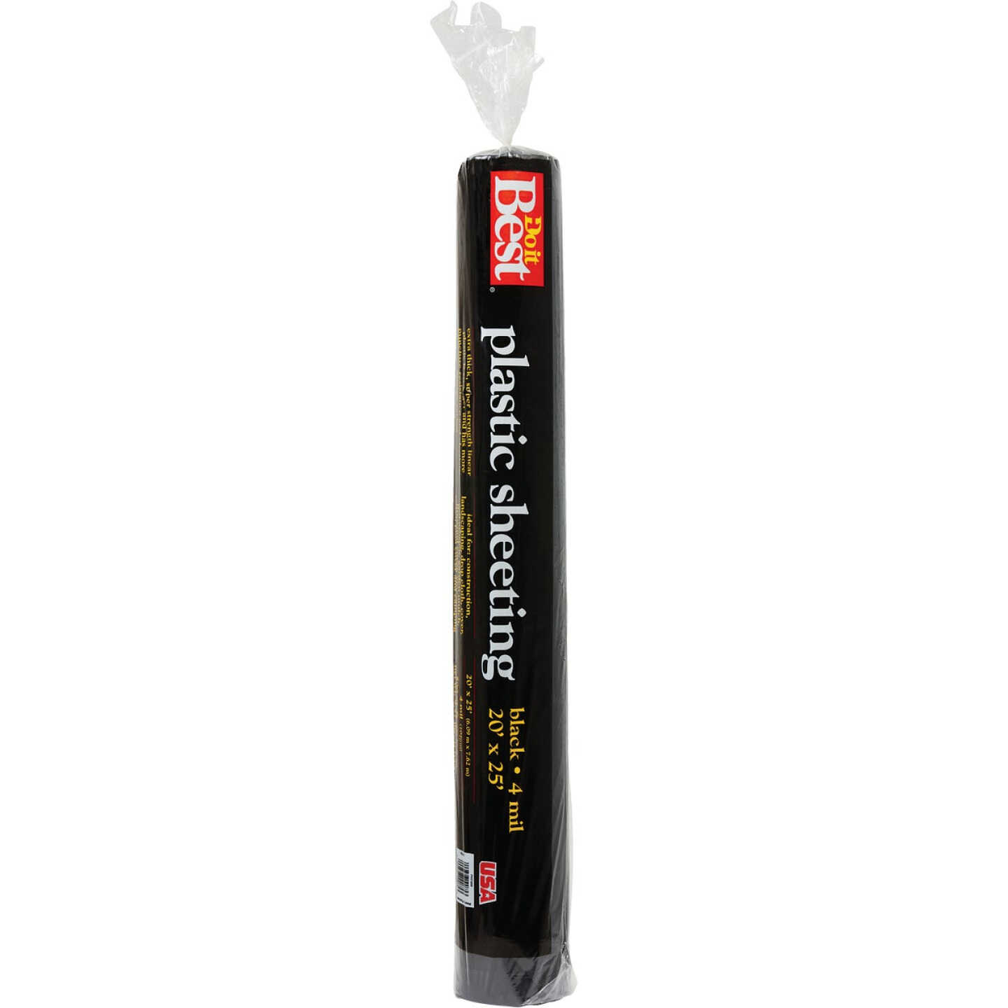 Do it Best 20 Ft. X 25 Ft. Black 4 Mil. Poly Film Sheeting Image 1
