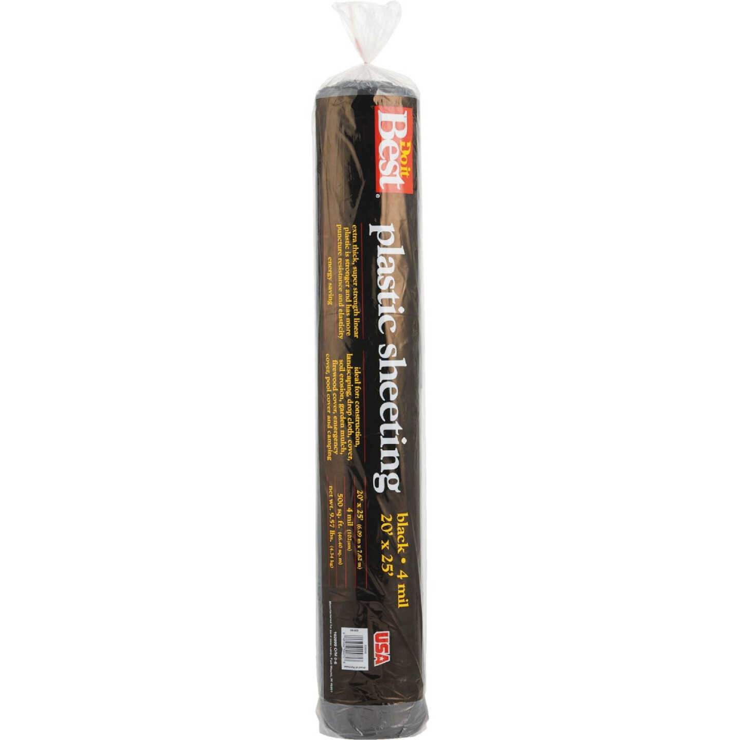 Do it Best 20 Ft. X 25 Ft. Black 4 Mil. Poly Film Sheeting Image 2