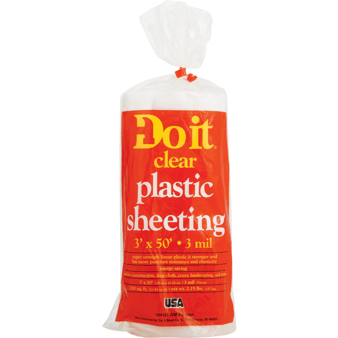 Do it 3 Ft. X 50 Ft. Clear 3 Mil. Poly Film Sheeting Image 1