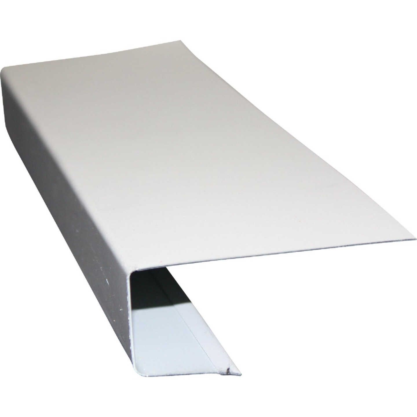 Klauer C Galvanized Steel Roof Edge Flashing with Hems, White Image 1