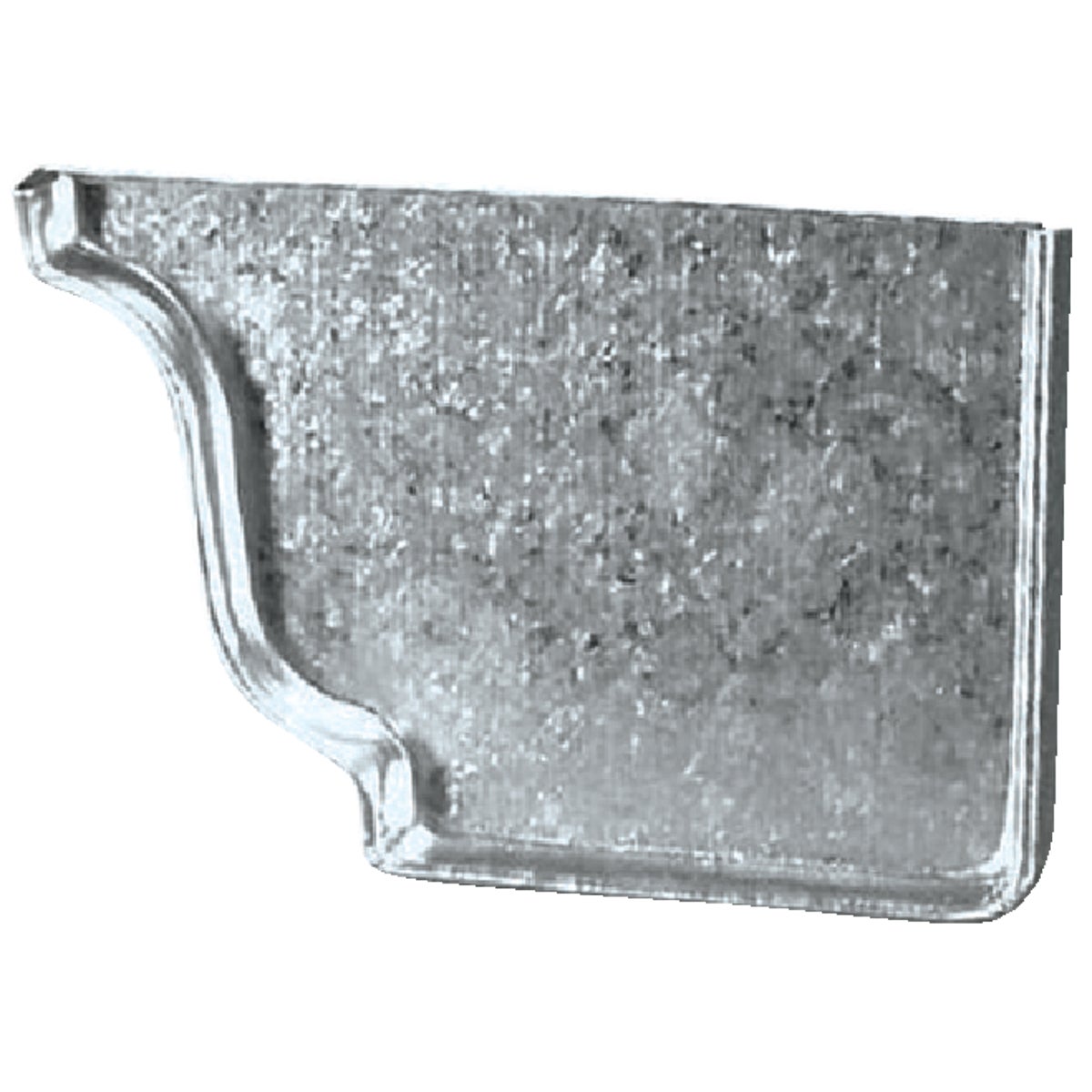 Amerimax 5 In. Galvanized Right Gutter End Cap Image 2