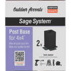 Simpson Strong-Tie Outdoor Accents Sage System Black Powder-Coated Post Base for 4x4 with Screws (2-Pack) Image 5