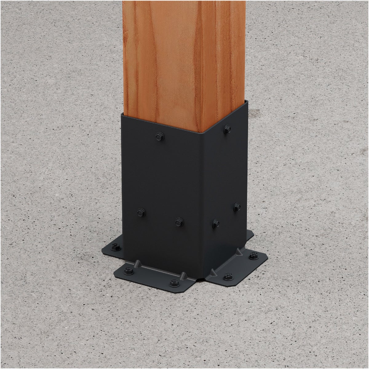 Simpson Strong-Tie Outdoor Accents Sage System Black Powder-Coated Post Base for 4x4 with Screws (2-Pack) Image 2