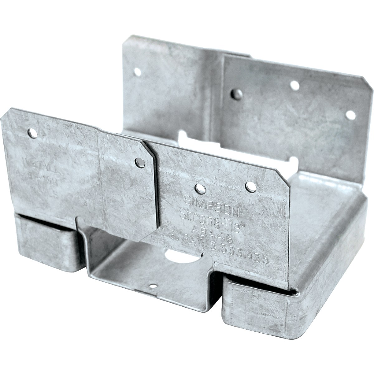 ABA ZMAX Galvanized Adjustable Standoff Post Base for 4x6