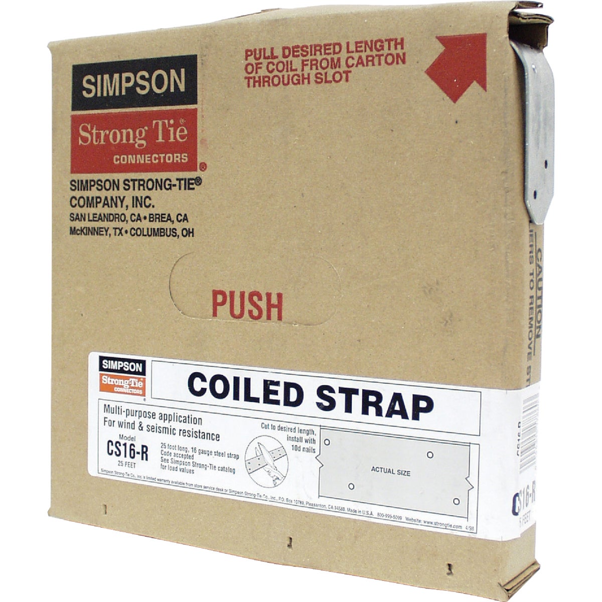 Simpson Strong-Tie 1-1/4 In. x 25 Ft. 16 ga Galvanized Steel Coiled Strapping