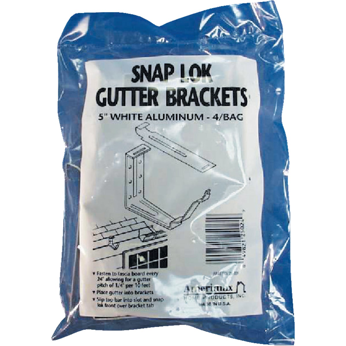 Spectra Metals K Style White Aluminum Snap-Lok Gutter Hanger Bracket, (4-Pack) Image 2