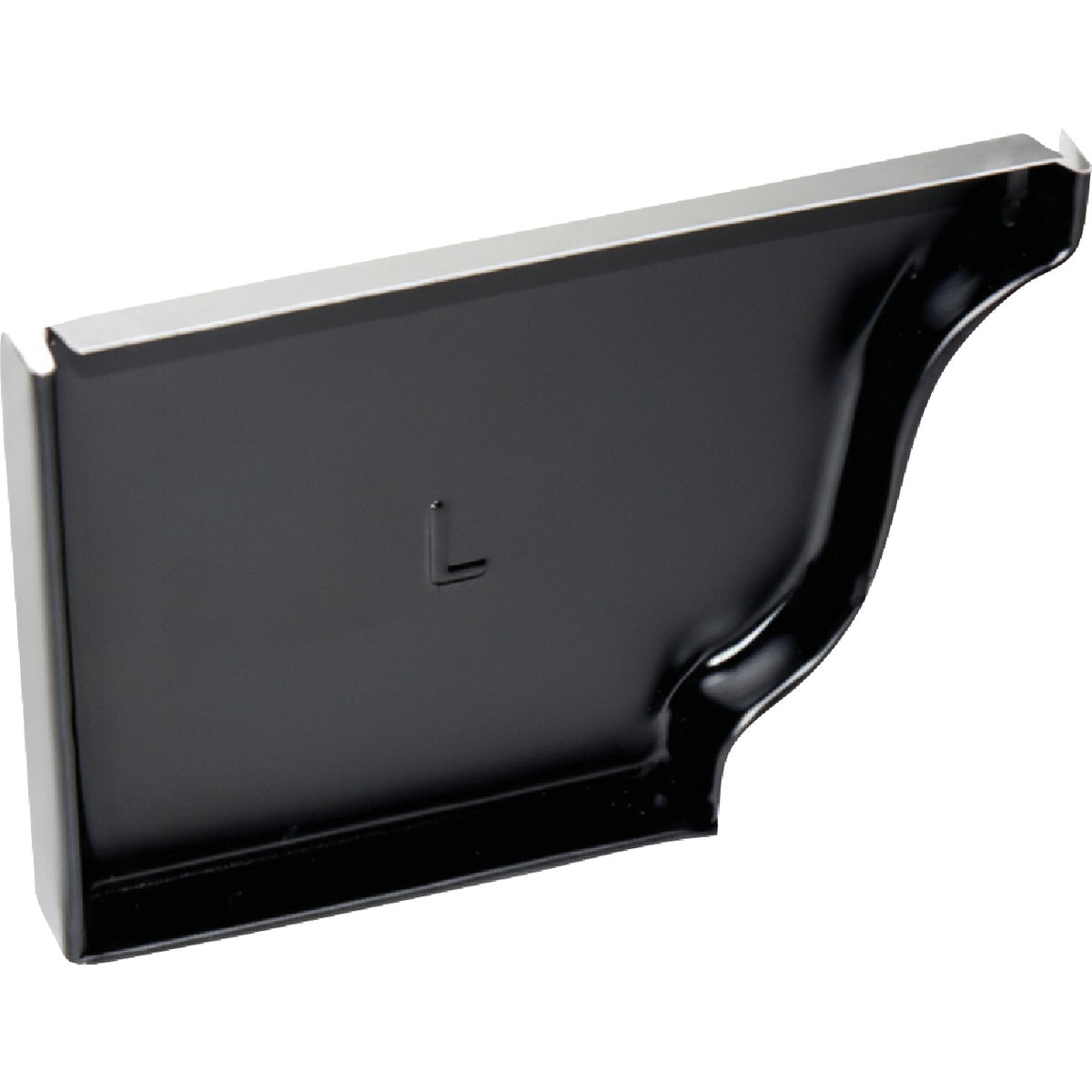 Spectra Metals 5 In. Aluminum Black Left Gutter End Cap Image 3