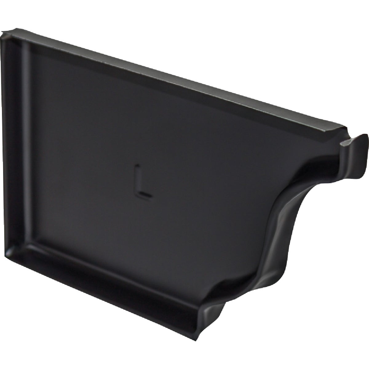 Spectra Metals 5 In. Aluminum Black Left Gutter End Cap Image 2