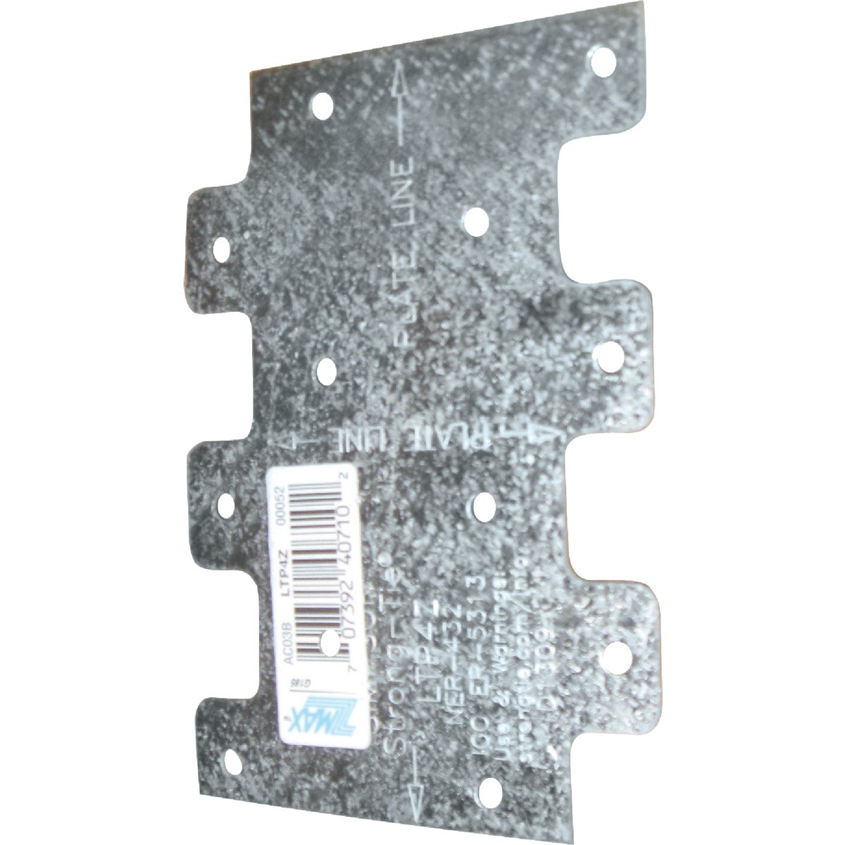 Simpson Strong-Tie 3 In. W x 4-1/4 In. L 20 ga Galvanzied Steel Tie Plate