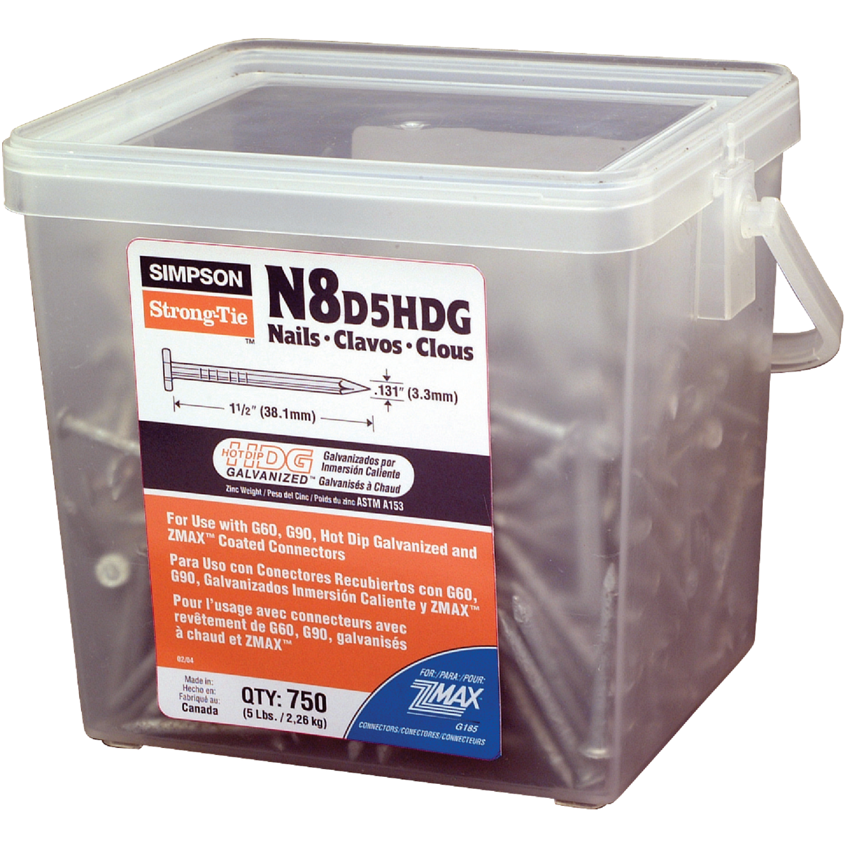 Simpson Strong-Tie 8d x 1-1/2 In. 10 ga Hot Dipped Galvanized Joist Nails (750 Ct., 5 Lb.)