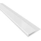 ACP Bath & Kitchen 1/8 In. x 8 Ft. White PVC End Cap Wall Paneling Molding Image 1