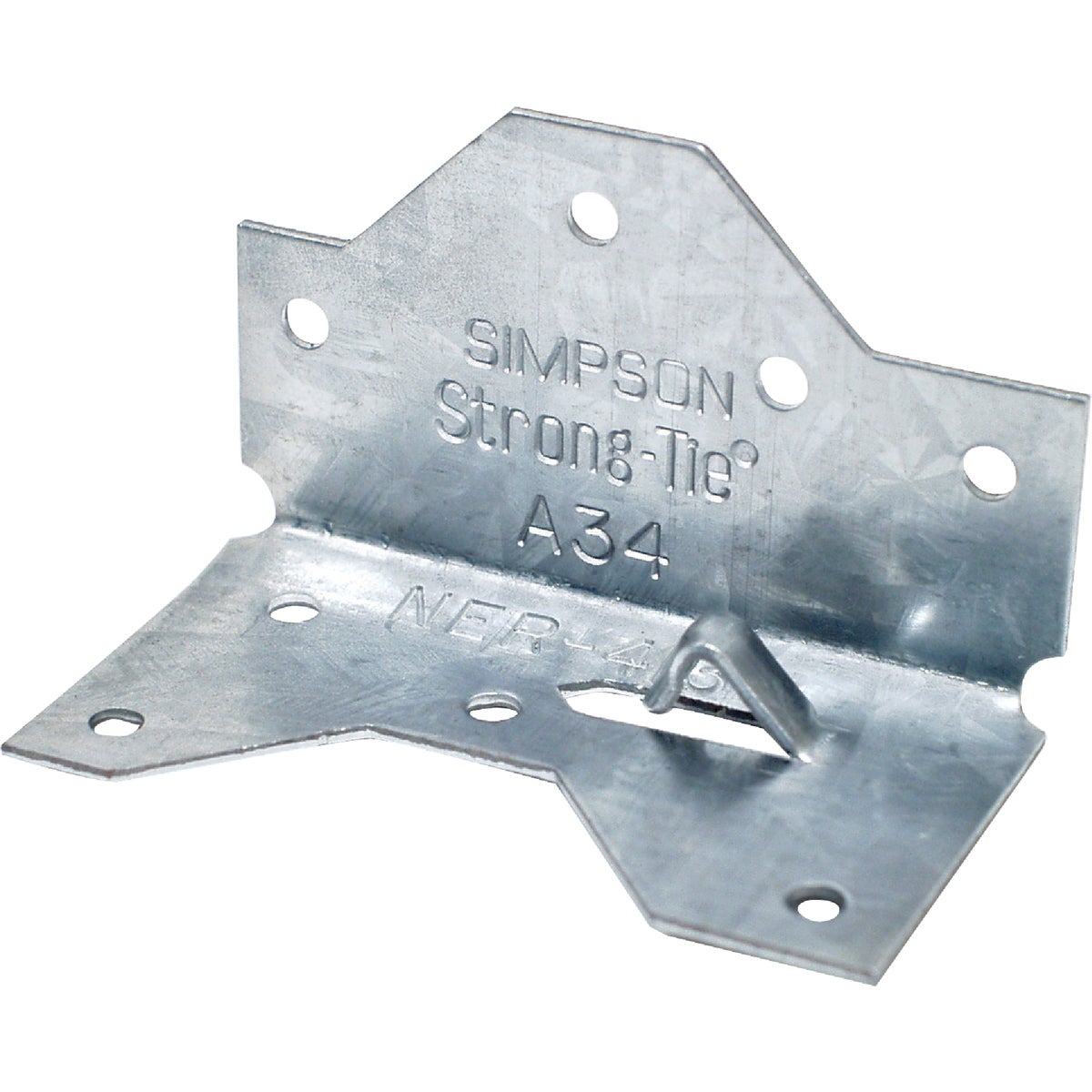 Simpson Strong-Tie 1-7/16 In. x 2-1/2 In. 18 ga Galvanized Steel Framing Angle