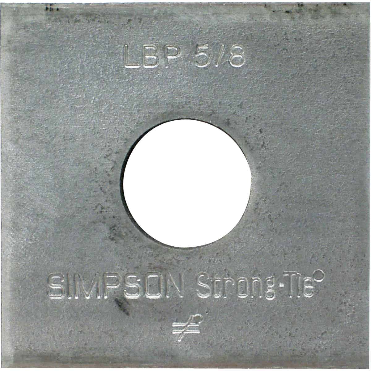 Simpson Strong-Tie 5/8 In. x 2 In. x 9/64 In. Galvanized Steel Bearing Plate