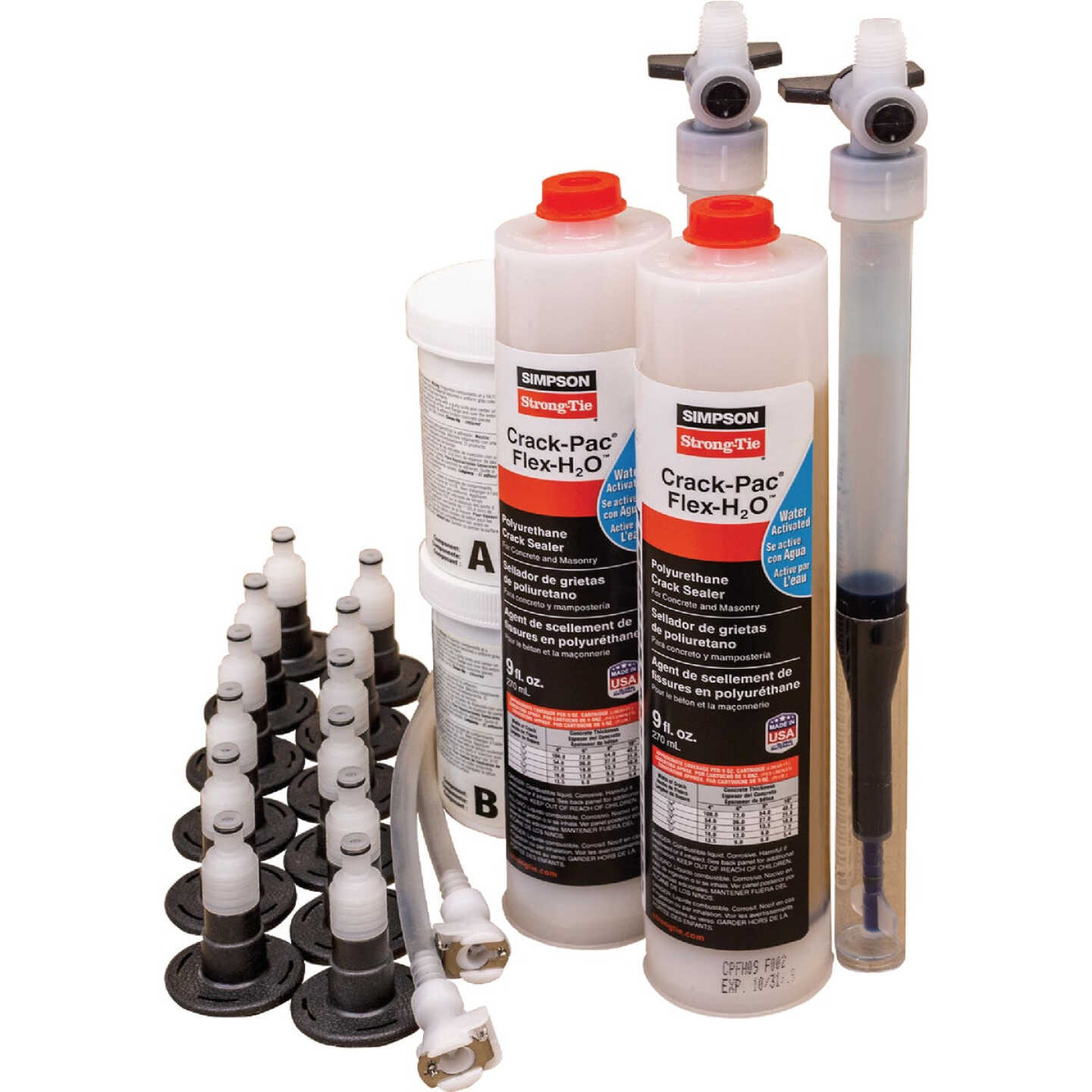 Simpson Strong-Tie 9 Oz. Crack-Pac Flex-H2O Polyurethane Concrete Sealant Kit Image 1